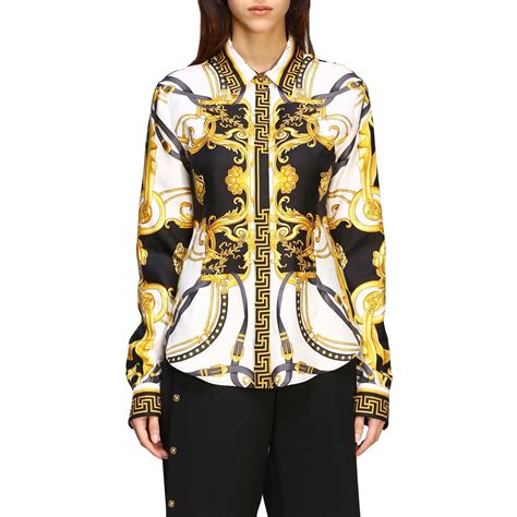 versace silk shirt women's|versace silk shirts for cheap.